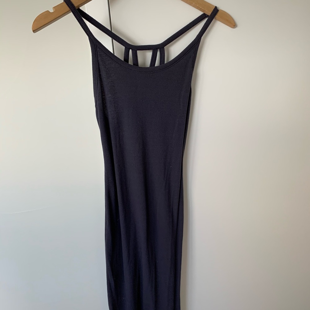 Navy Bodycon Dress - Midi